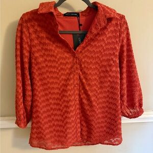 Nordstrom Orange Blouse